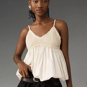 By Anthropologie Crochet Bubble Tank NWT Size Medium